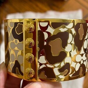 Coach printed design bangle bracelet